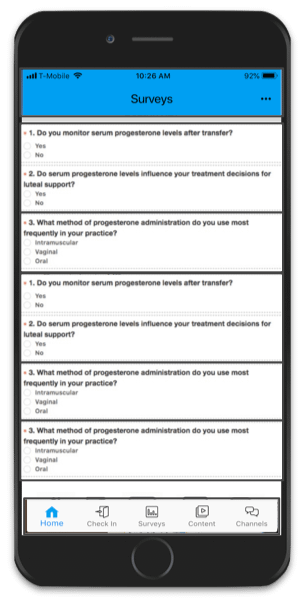 PhysicianView survey screenshot